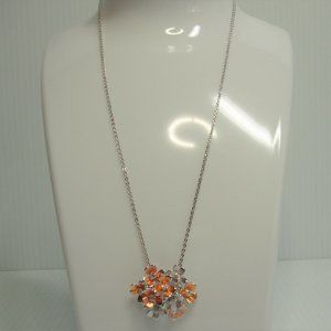 Vintage Costume Jewelry necklace floral Pink